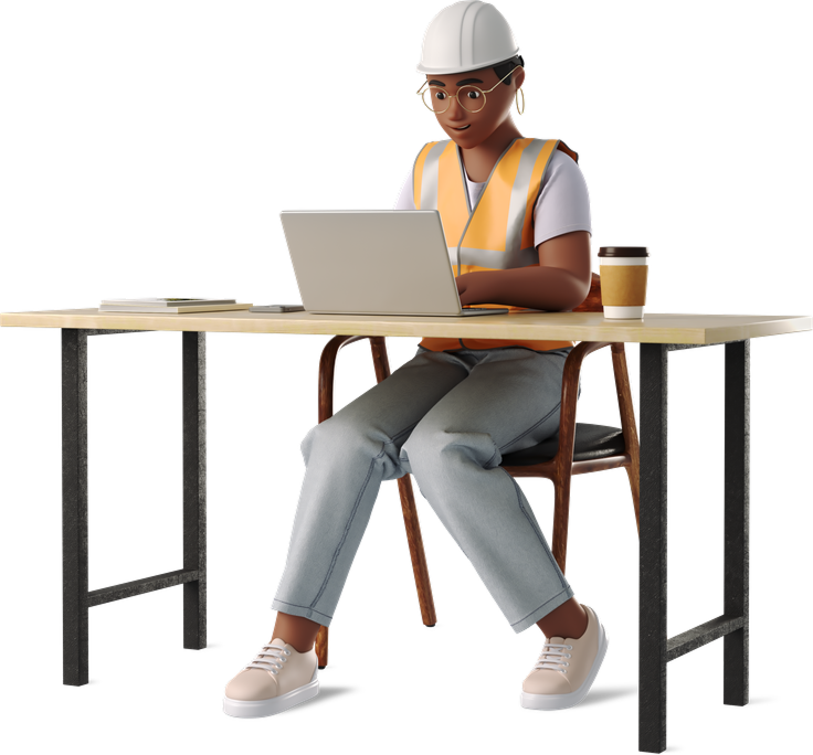 woman worker at laptop
